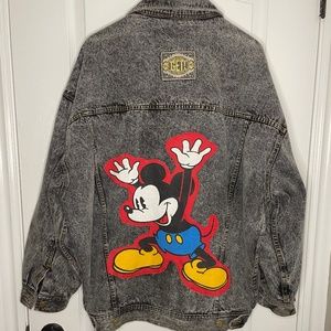 Vintage Embroidered Grey Denim Jacket